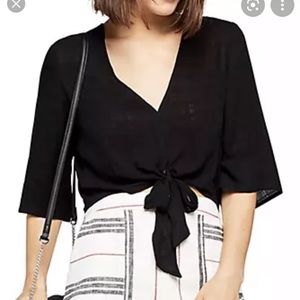 BCBG slightly cropped tie top